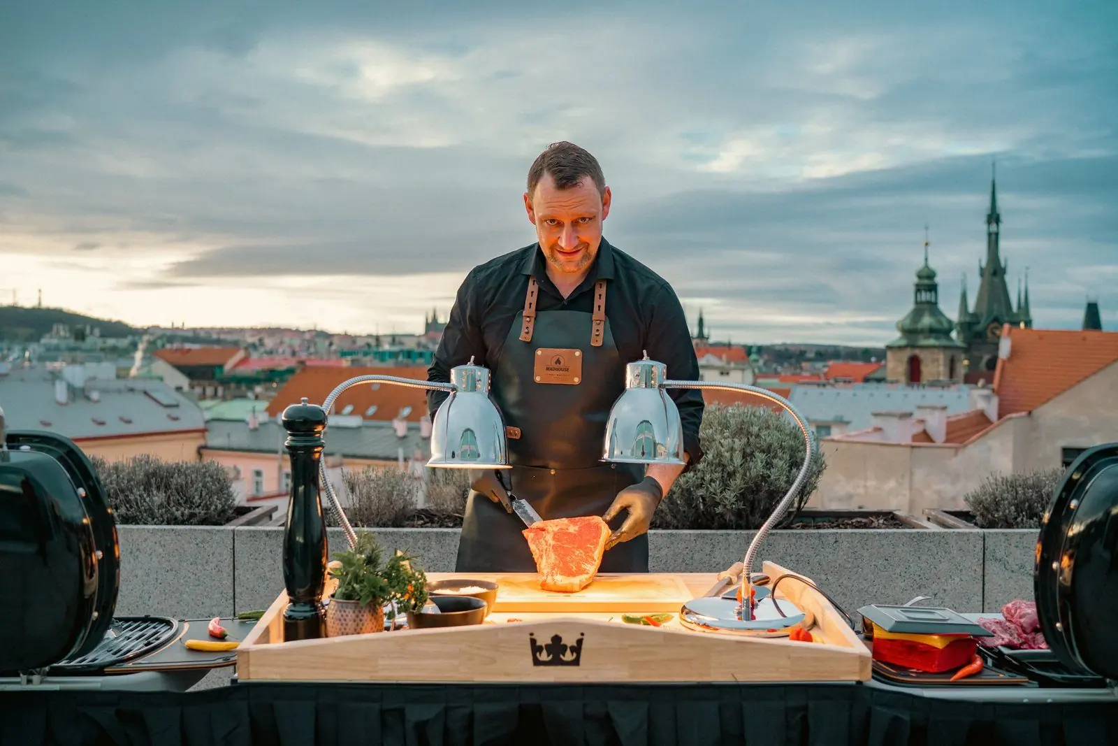 Rooftop above Prague, 7:42 pm